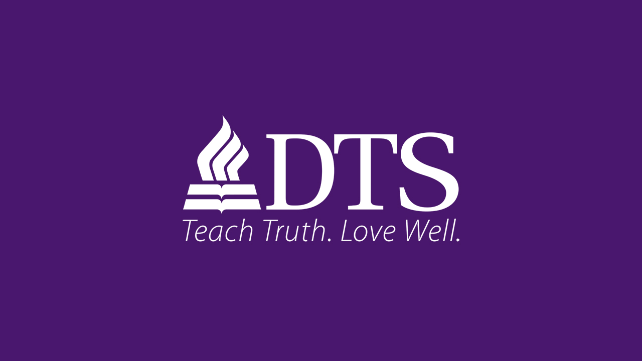 graphic design of DTS logo with flame, Bible, and words Teach Truth. Love Well